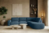 ZUCCO Duży narożnik modułowy w tkaninie boucle prawy ciemny niebieski ciemny niebieski - zdjęcie 12