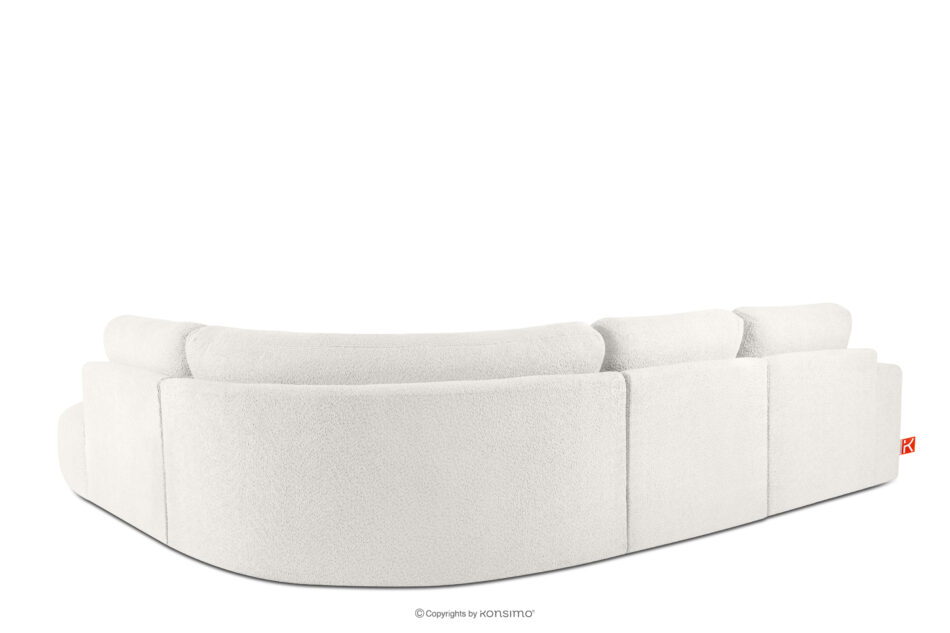 ZUCCO Duży narożnik modułowy w tkaninie boucle prawy ecru ecru - zdjęcie 3