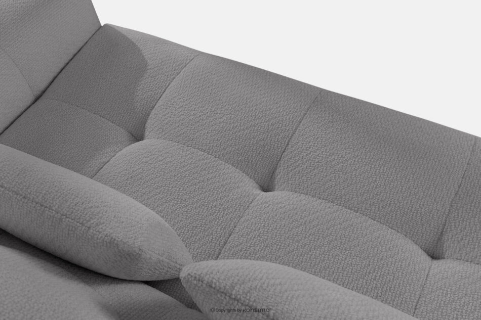 ALIGRA Narożnik z pikowaniem w tkaninie szenilowej lewy szary szary - zdjęcie 4