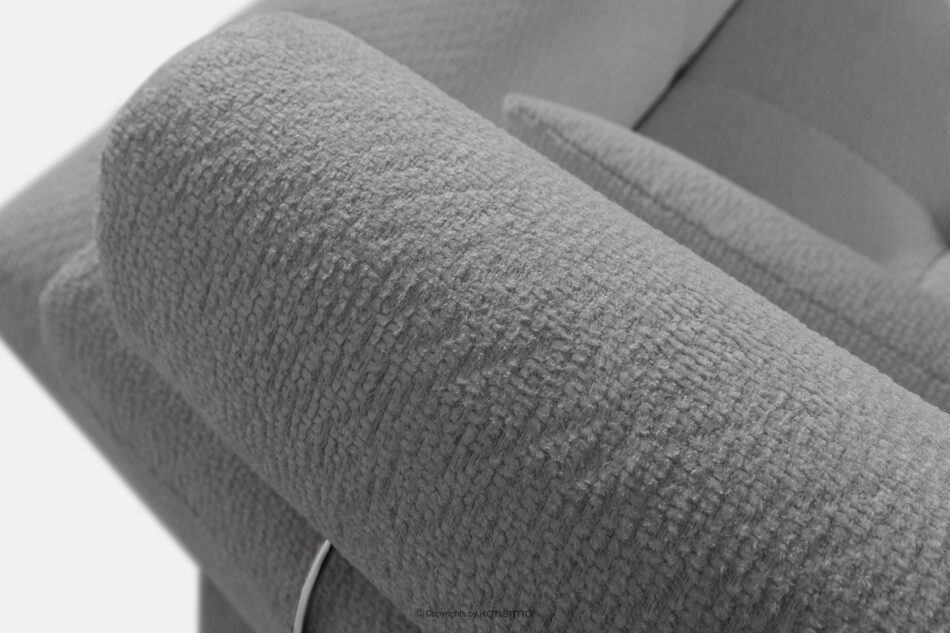 ALIGRA Narożnik z pikowaniem w tkaninie szenilowej lewy szary szary - zdjęcie 6
