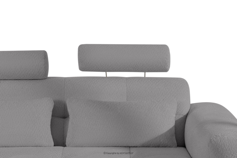 ALIGRA Narożnik z pikowaniem w tkaninie szenilowej lewy szary szary - zdjęcie 11