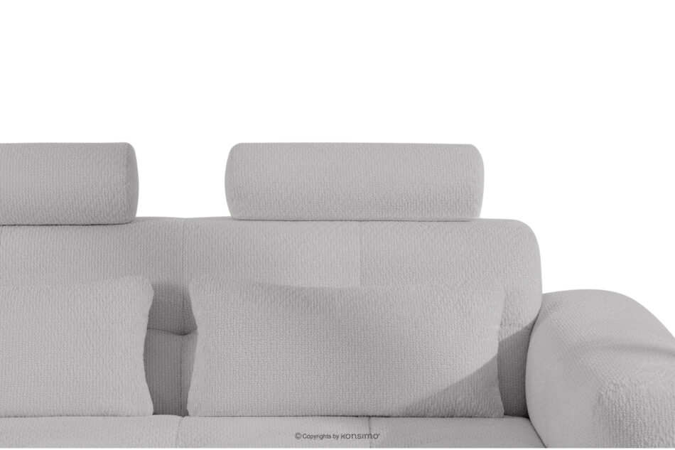 ALIGRA Narożnik z pikowaniem w tkaninie szenilowej lewy jasny szary jasny szary - zdjęcie 10