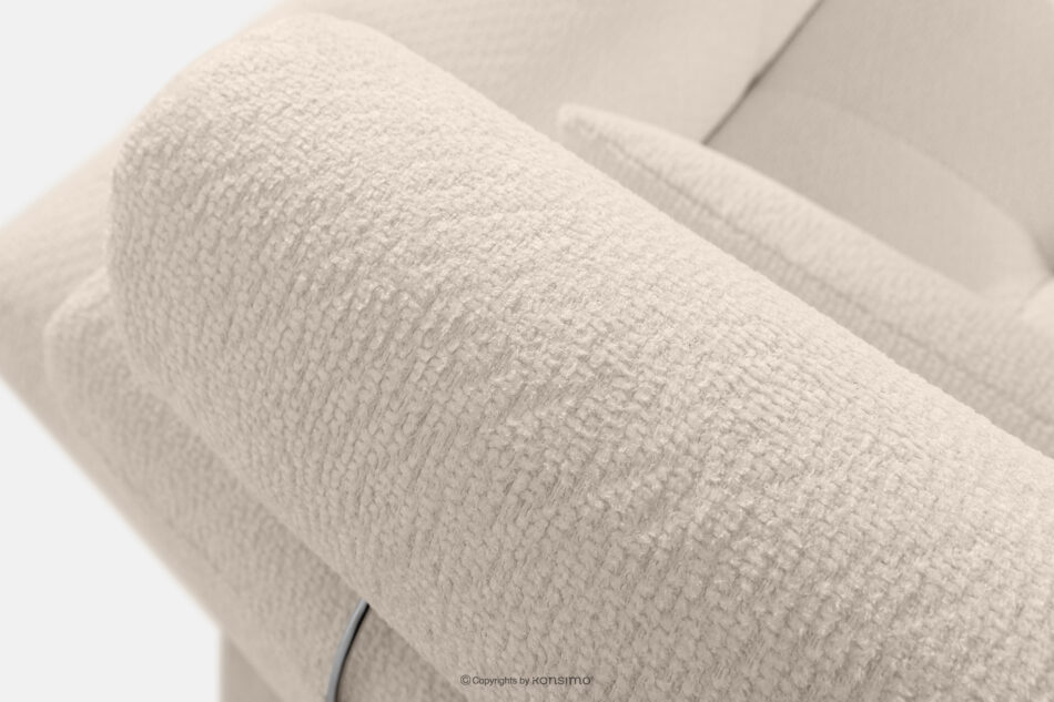 ALIGRA Narożnik z pikowaniem w tkaninie szenilowej lewy jasny beżowy jasny beżowy - zdjęcie 6