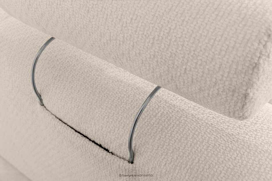 ALIGRA Narożnik z pikowaniem w tkaninie szenilowej lewy jasny beżowy jasny beżowy - zdjęcie 13