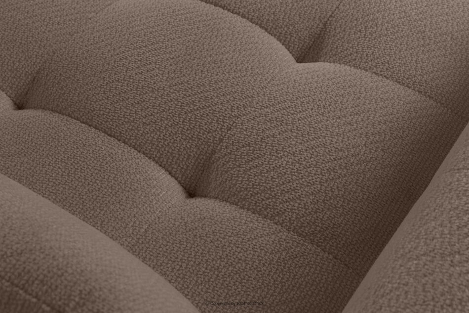 ALIGRA Narożnik z pikowaniem w tkaninie szenilowej lewy brązowy brązowy - zdjęcie 8