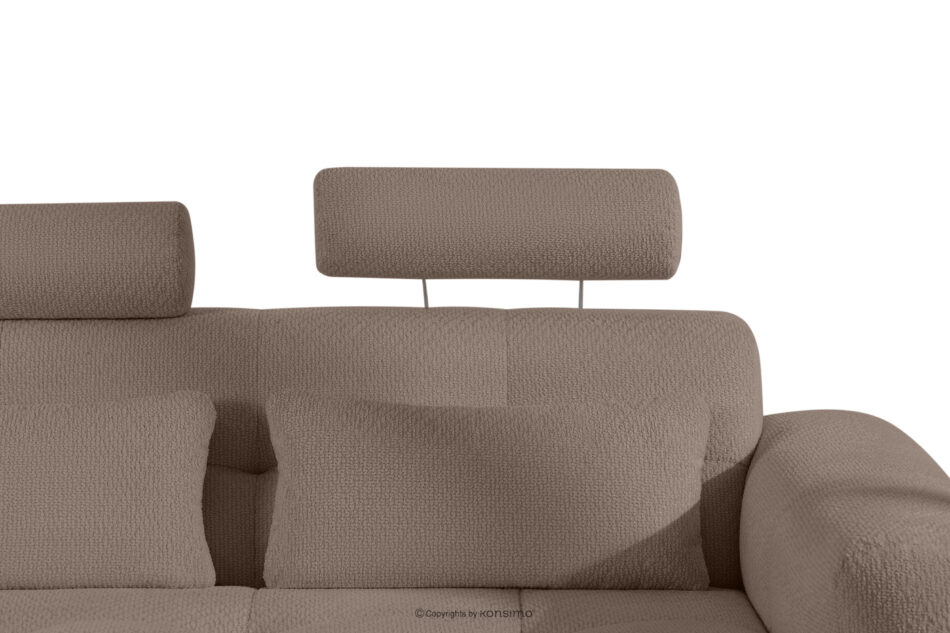 ALIGRA Narożnik z pikowaniem w tkaninie szenilowej lewy brązowy brązowy - zdjęcie 12