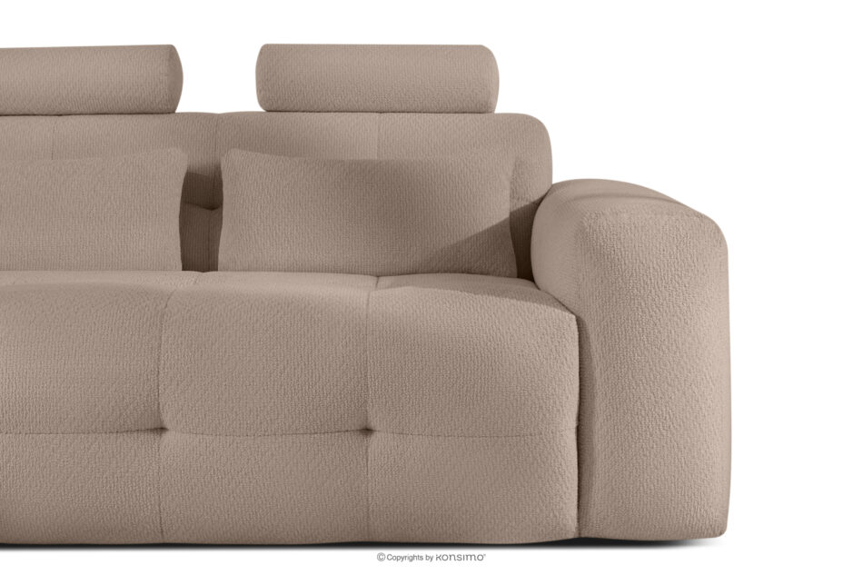 ALIGRA Narożnik z pikowaniem w tkaninie szenilowej lewy jasny brązowy jasny brązowy - zdjęcie 5