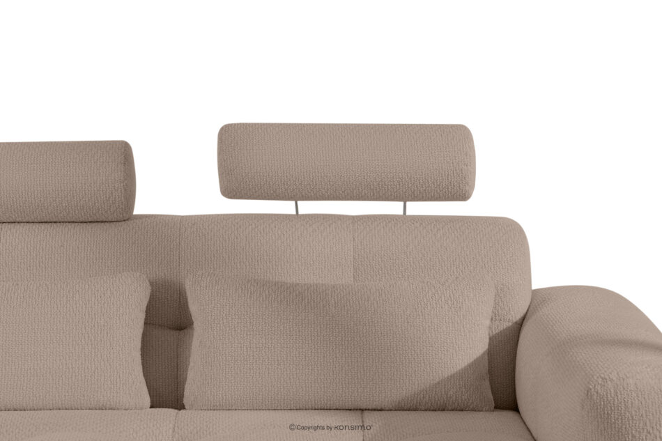 ALIGRA Narożnik z pikowaniem w tkaninie szenilowej lewy jasny brązowy jasny brązowy - zdjęcie 11