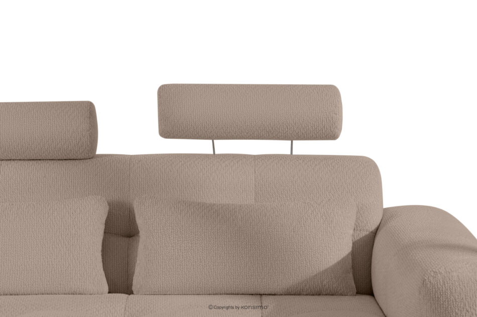 ALIGRA Narożnik z pikowaniem w tkaninie szenilowej lewy jasny brązowy jasny brązowy - zdjęcie 12