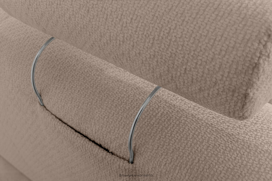 ALIGRA Narożnik z pikowaniem w tkaninie szenilowej lewy jasny brązowy jasny brązowy - zdjęcie 13