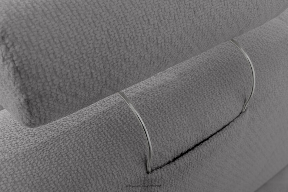 ALIGRA Narożnik z pikowaniem w tkaninie szenilowej prawy szary szary - zdjęcie 13