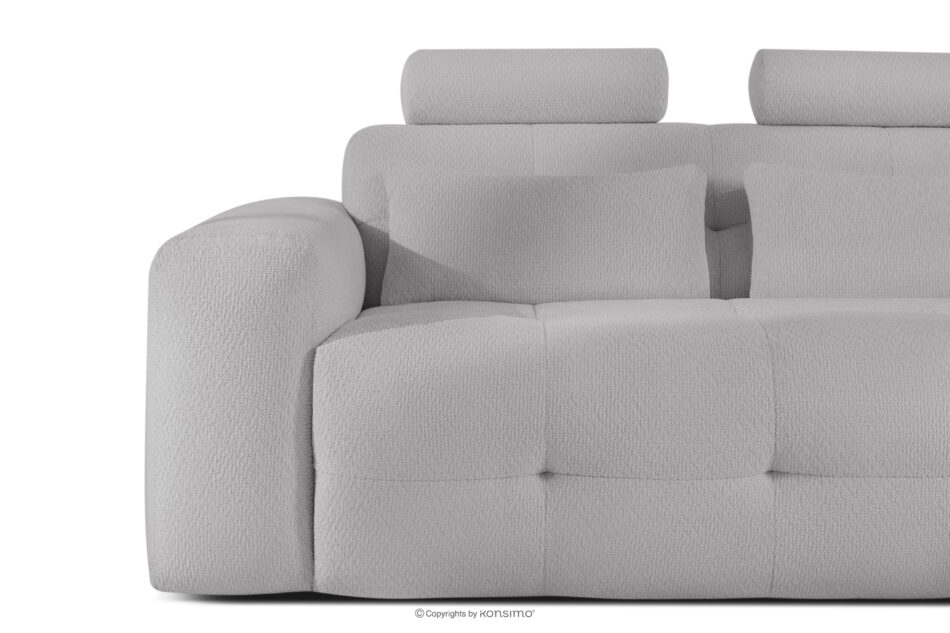 ALIGRA Narożnik z pikowaniem w tkaninie szenilowej prawy jasny szary jasny szary - zdjęcie 5