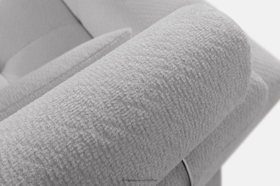 ALIGRA Narożnik z pikowaniem w tkaninie szenilowej prawy jasny szary jasny szary - zdjęcie 6