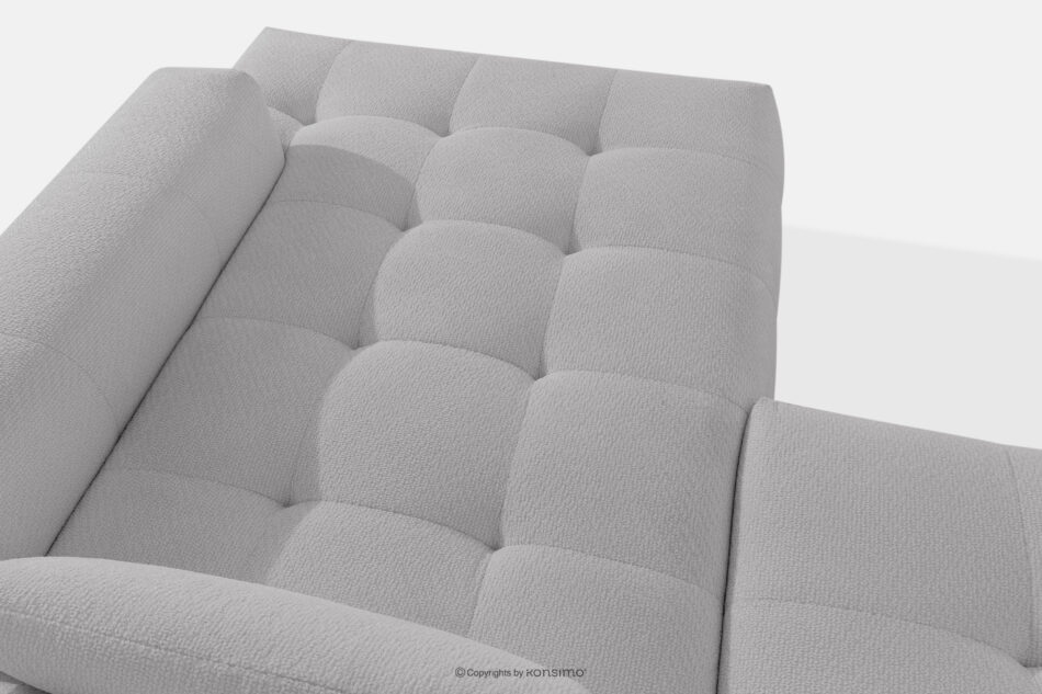 ALIGRA Narożnik z pikowaniem w tkaninie szenilowej prawy jasny szary jasny szary - zdjęcie 9