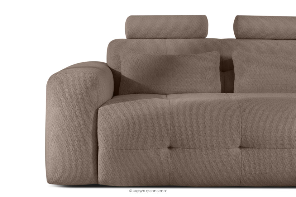 ALIGRA Narożnik z pikowaniem w tkaninie szenilowej prawy brązowy brązowy - zdjęcie 5