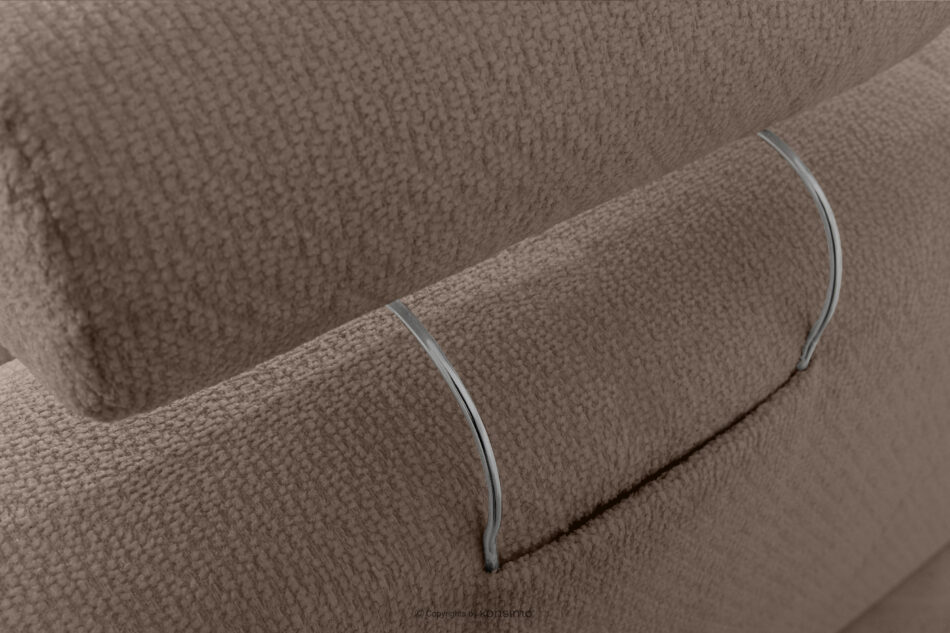 ALIGRA Narożnik z pikowaniem w tkaninie szenilowej prawy brązowy brązowy - zdjęcie 13