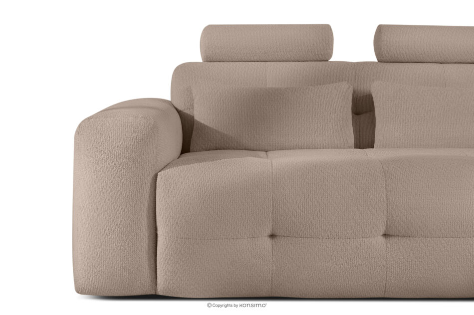 ALIGRA Narożnik z pikowaniem w tkaninie szenilowej prawy jasny brązowy jasny brązowy - zdjęcie 5