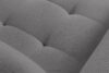 ALIGRA Zestaw mebli do salonu narożnik lewy i puf w kaninie szenil z pikowaniem szary szary - zdjęcie 11
