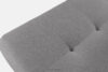 ALIGRA Zestaw mebli do salonu narożnik lewy i puf w kaninie szenil z pikowaniem szary szary - zdjęcie 20