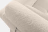 ALIGRA Zestaw mebli do salonu narożnik lewy i puf w kaninie szenil z pikowaniem jasny beżowy jasny beżowy - zdjęcie 9