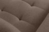 ALIGRA Zestaw mebli do salonu narożnik lewy i puf w kaninie szenil z pikowaniem brązowy brązowy - zdjęcie 11