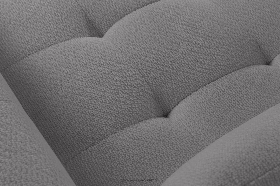 ALIGRA Zestaw mebli do salonu narożnik prawy i puf w kaninie szenil z pikowaniem szary szary - zdjęcie 10
