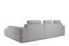 ALIGRA Zestaw mebli do salonu narożnik prawy i puf w kaninie szenil z pikowaniem jasny szary jasny szary - zdjęcie 6