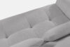 ALIGRA Zestaw mebli do salonu narożnik prawy i puf w kaninie szenil z pikowaniem jasny szary jasny szary - zdjęcie 7
