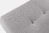 ALIGRA Zestaw mebli do salonu narożnik prawy i puf w kaninie szenil z pikowaniem jasny szary jasny szary - zdjęcie 20