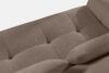 ALIGRA Zestaw mebli do salonu narożnik prawy i puf w kaninie szenil z pikowaniem brązowy brązowy - zdjęcie 7