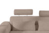 ALIGRA Zestaw mebli do salonu narożnik prawy i puf w kaninie szenil z pikowaniem jasny brązowy jasny brązowy - zdjęcie 14