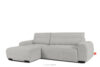 BLUME Nowoczesny narożnik w tkaninie szenilowej lewy jasny szary jasny szary - zdjęcie 3