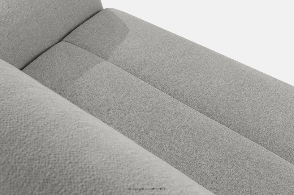 BLUME Nowoczesny narożnik w tkaninie szenilowej lewy jasny szary jasny szary - zdjęcie 5