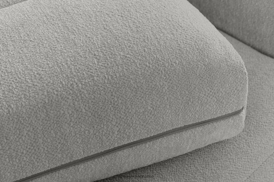 BLUME Nowoczesny narożnik w tkaninie szenilowej lewy jasny szary jasny szary - zdjęcie 8