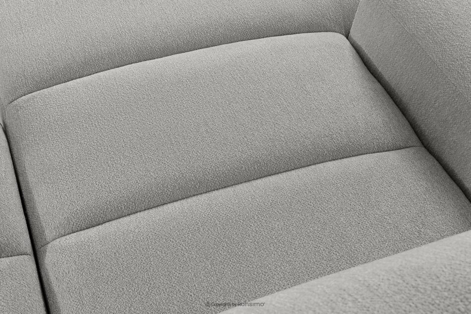 BLUME Nowoczesny narożnik w tkaninie szenilowej lewy jasny szary jasny szary - zdjęcie 9