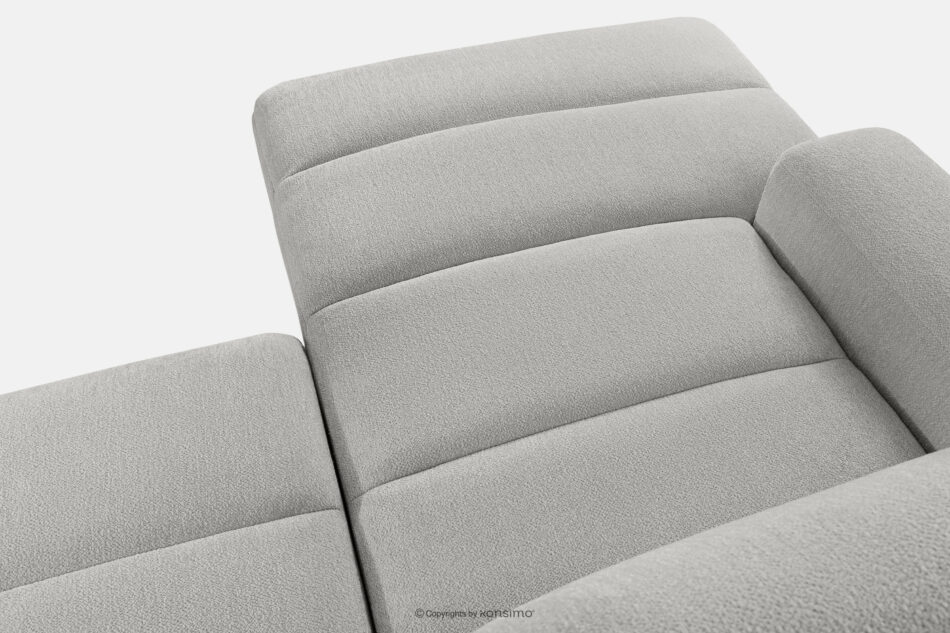 BLUME Nowoczesny narożnik w tkaninie szenilowej lewy jasny szary jasny szary - zdjęcie 10