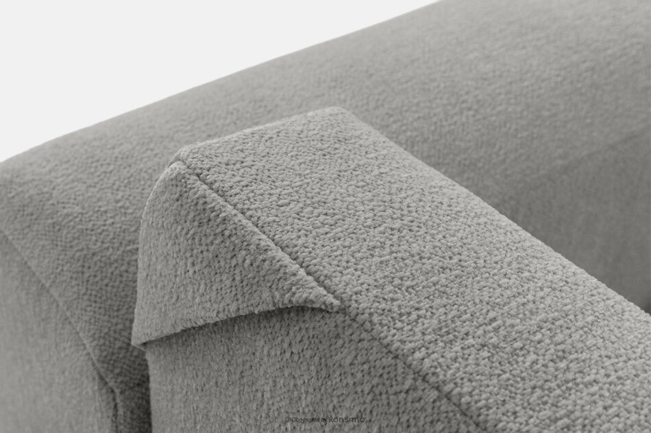 BLUME Nowoczesny narożnik w tkaninie szenilowej lewy jasny szary jasny szary - zdjęcie 11