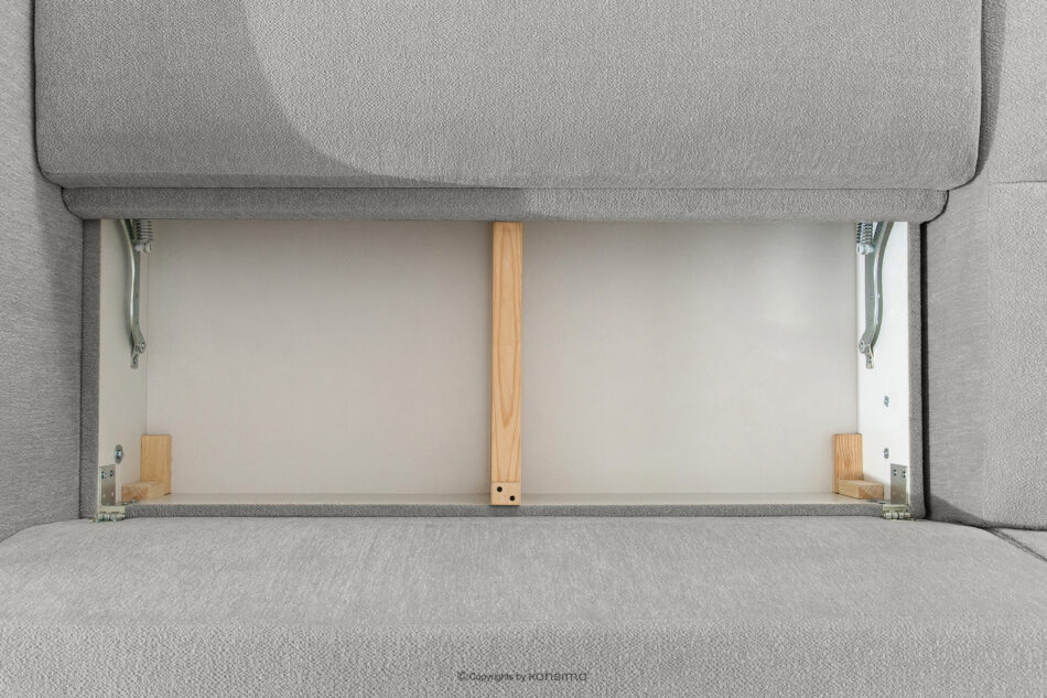 BLUME Nowoczesny narożnik w tkaninie szenilowej lewy jasny szary jasny szary - zdjęcie 12