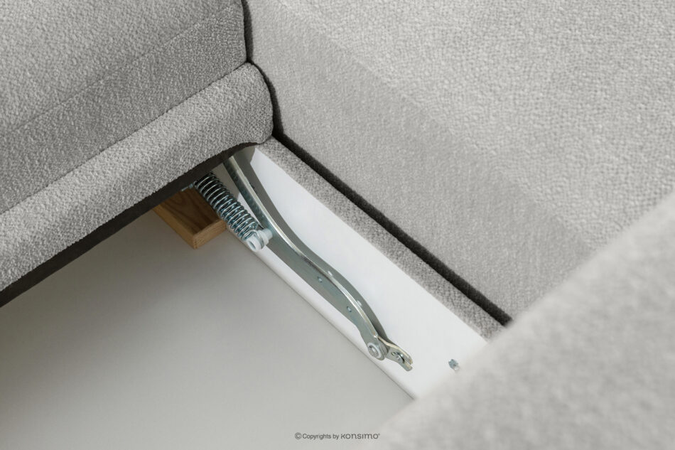 BLUME Nowoczesny narożnik w tkaninie szenilowej lewy jasny szary jasny szary - zdjęcie 14