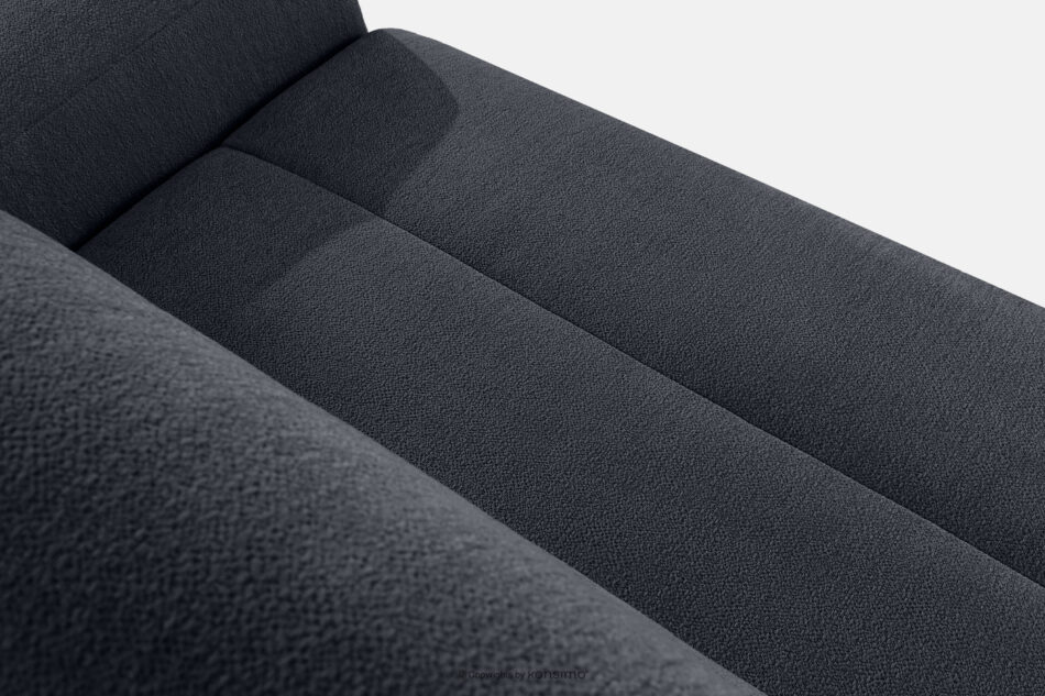 BLUME Nowoczesny narożnik w tkaninie szenilowej lewy grafitowy grafitowy - zdjęcie 5