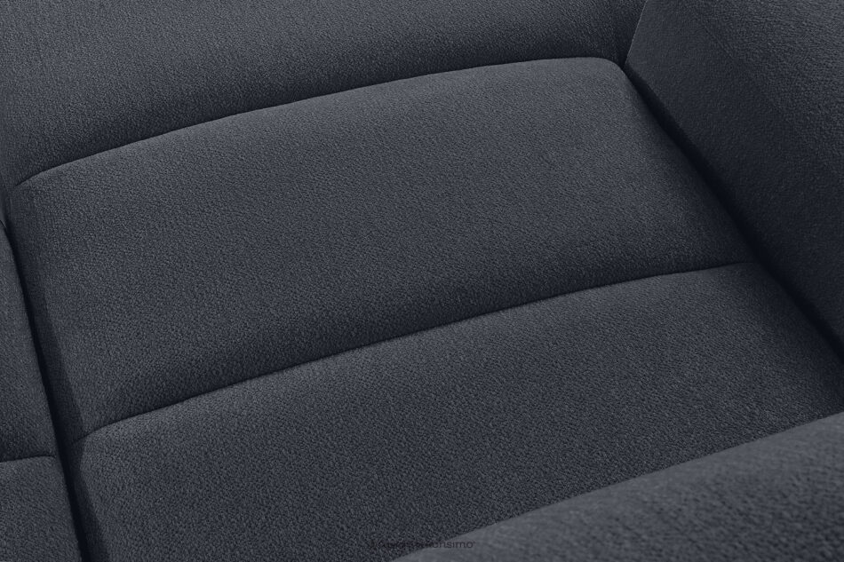 BLUME Nowoczesny narożnik w tkaninie szenilowej lewy grafitowy grafitowy - zdjęcie 9