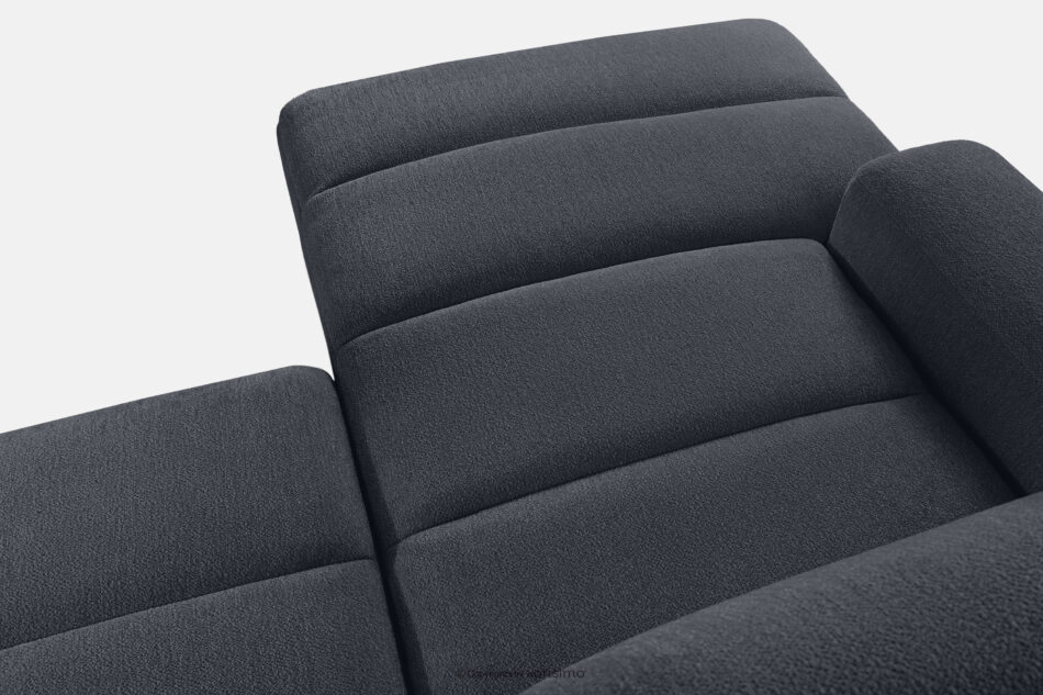 BLUME Nowoczesny narożnik w tkaninie szenilowej lewy grafitowy grafitowy - zdjęcie 10