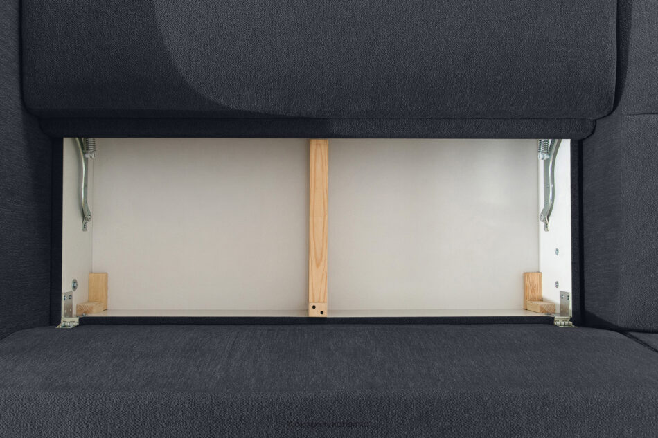 BLUME Nowoczesny narożnik w tkaninie szenilowej lewy grafitowy grafitowy - zdjęcie 12