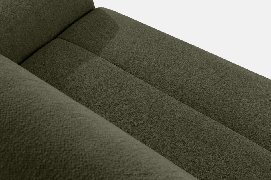 BLUME Nowoczesny narożnik w tkaninie szenilowej lewy ciemny zielony ciemny zielony - zdjęcie 5