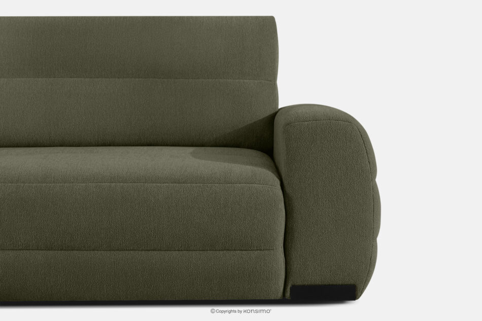 BLUME Nowoczesny narożnik w tkaninie szenilowej lewy ciemny zielony ciemny zielony - zdjęcie 6