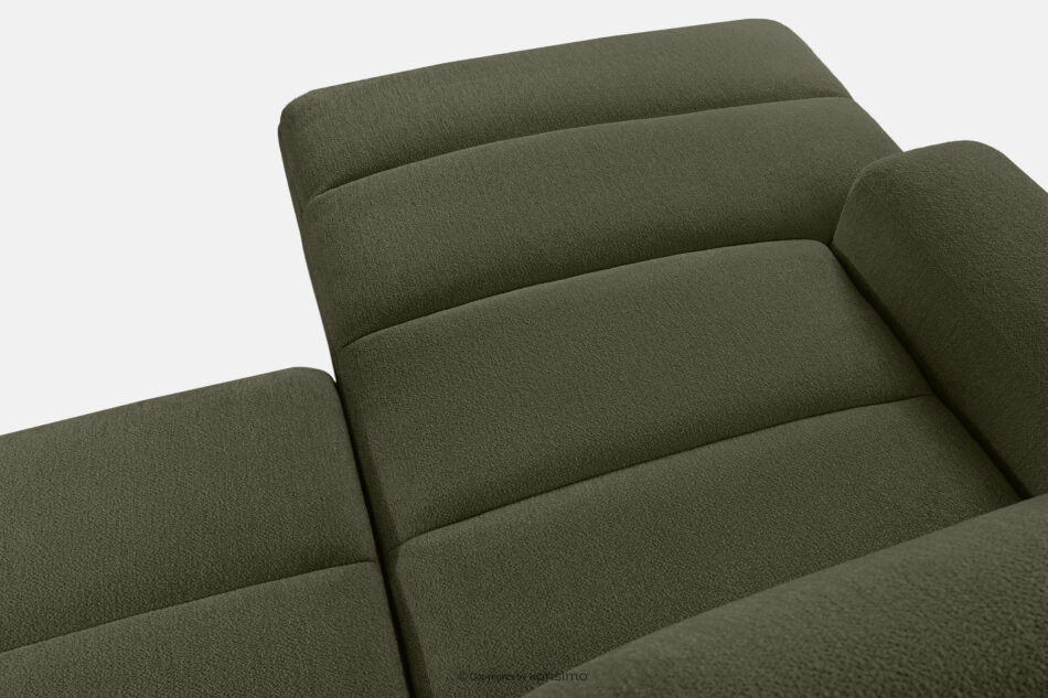 BLUME Nowoczesny narożnik w tkaninie szenilowej lewy ciemny zielony ciemny zielony - zdjęcie 10