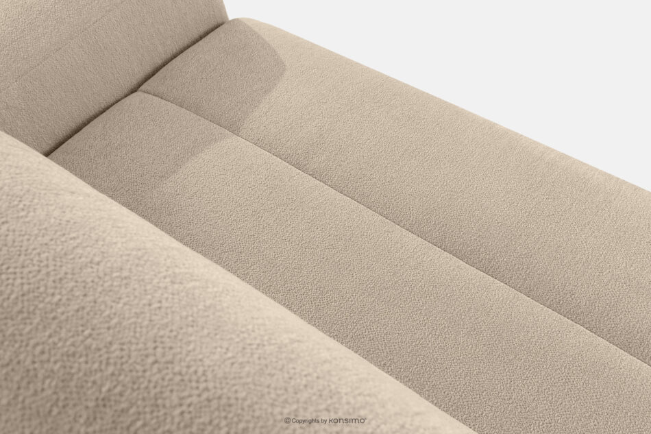 BLUME Nowoczesny narożnik w tkaninie szenilowej lewy kremowy kremowy - zdjęcie 5