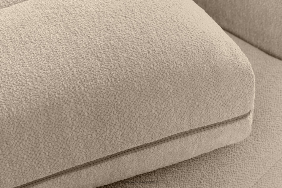 BLUME Nowoczesny narożnik w tkaninie szenilowej lewy kremowy kremowy - zdjęcie 8