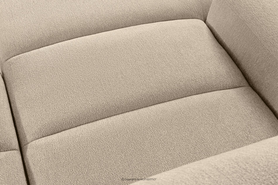 BLUME Nowoczesny narożnik w tkaninie szenilowej lewy kremowy kremowy - zdjęcie 9