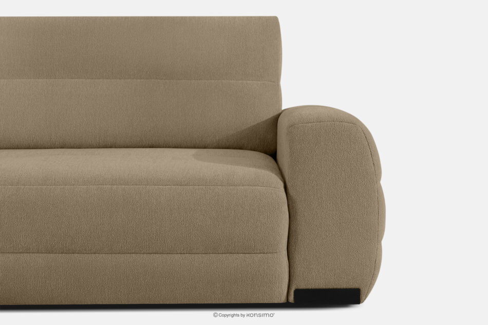 BLUME Nowoczesny narożnik w tkaninie szenilowej lewy ciemny beżowy ciemny beżowy - zdjęcie 6